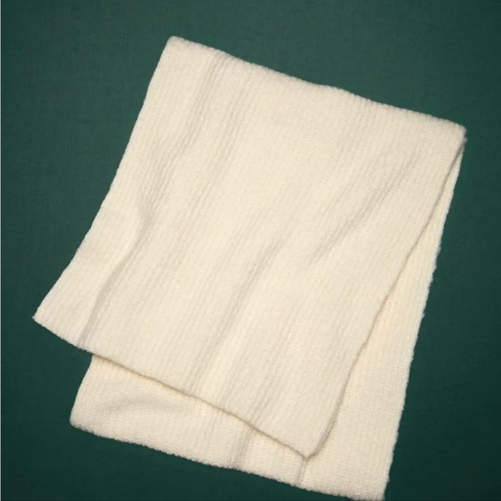 NWT AE77 CRANBERRY Premium Rib Cashmere Scarf - Picture 5 of 13